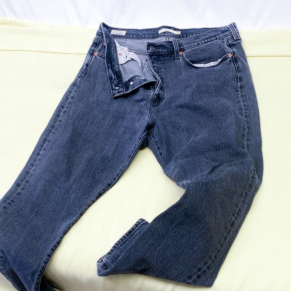 LEVIs Women's Wedgie Jeans Premium Denim Vintage Style Black Plus Size 32 - Picture 2 of 14